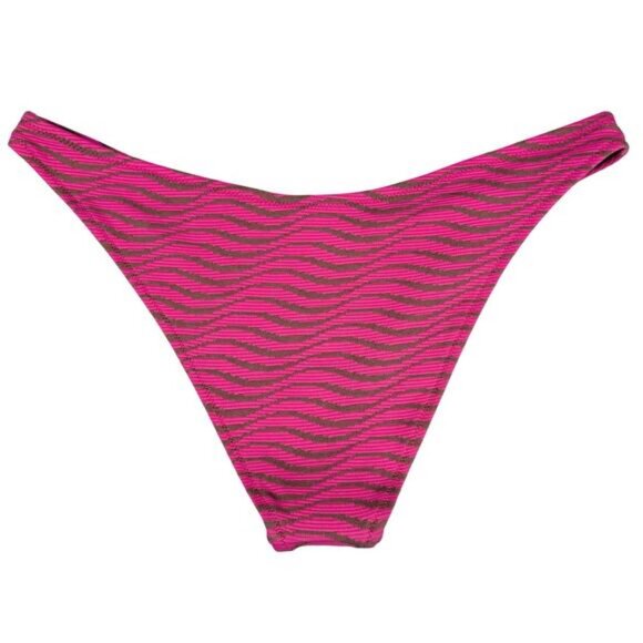 Aritzia Tna Mullholland High-Leg Bottom In Bright Rose Clove Red Size Large - Picture 6 of 7